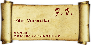 Féhn Veronika névjegykártya